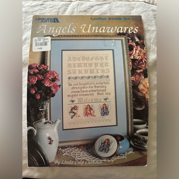 ANGELS UNAWARES Counted Cross Stitch Leisure Arts #2598 Linda Culp Calhoun - Picture 1 of 2